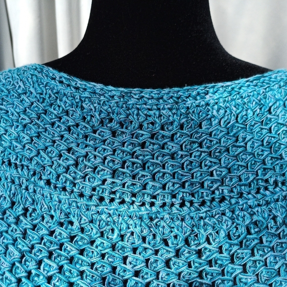 Hand Made Blue Sleeveless Tunic Top - Picture 3 of 5